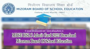 Mizoram Board 10th Class Admit Card 2025